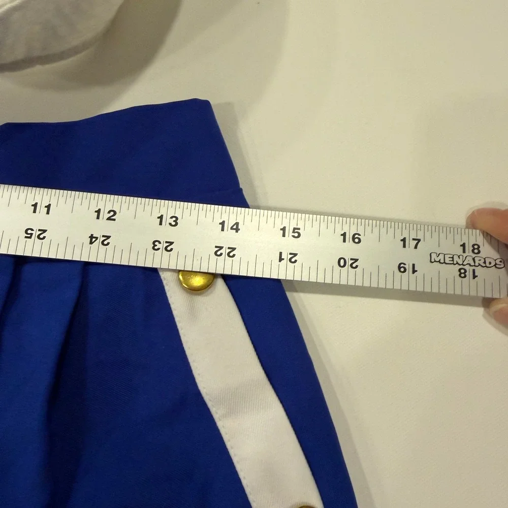 Costume Agent Scoops Ahoy Sailor Shorts and Hat Set Blue White XS Cosplay